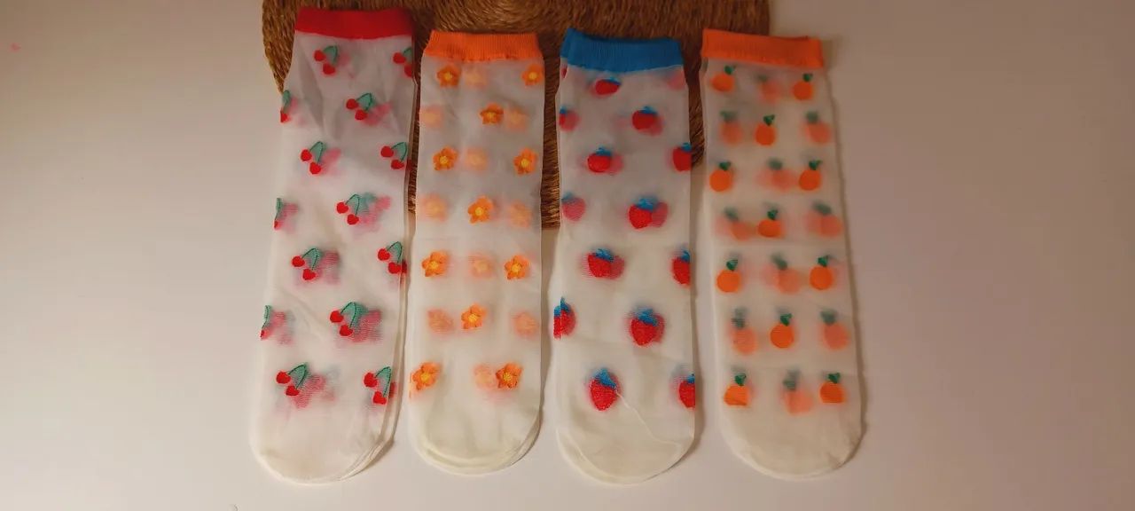 4 meias frutas infantil