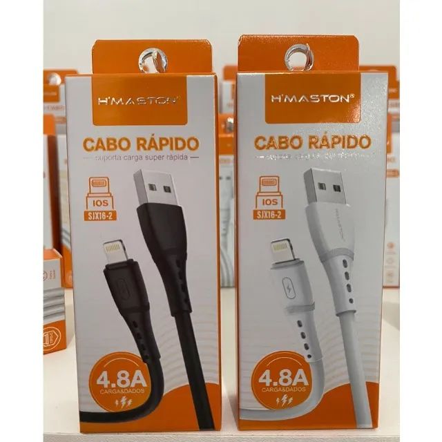 Cabo USB Carregador/ Cabo de Dados 4.8A/ iPhone/ V8/ Tipo-C/ H'Maston Original - Foto 4