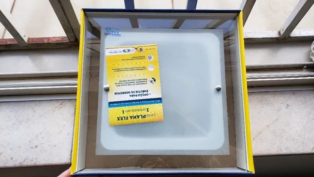 Plafon Flex Quadrado com Vidro - Foto 3