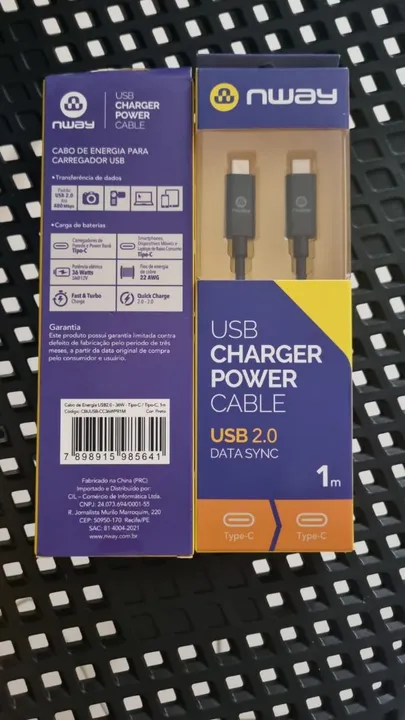Cabo Power USB C / USB-C 1 metro