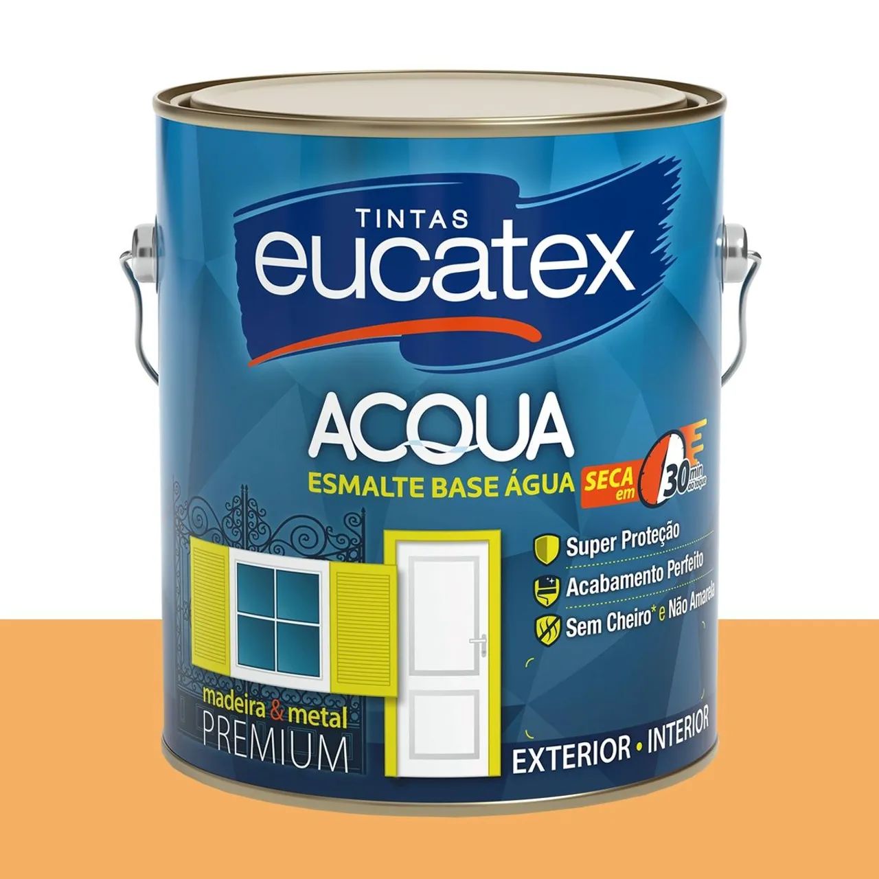 Tinta Esmalte Bril. Base Água Eucatex Damasco 3,2 L