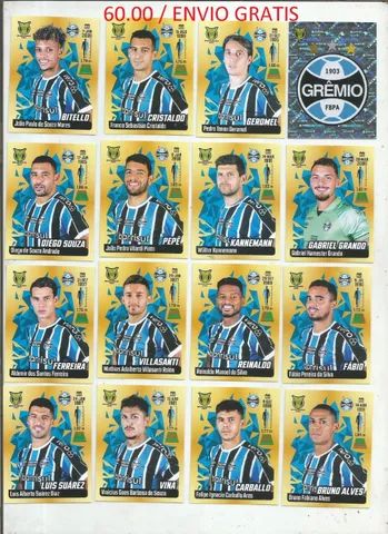 figurinhas gremio - campeonato brasileiro 2023 - time completo 