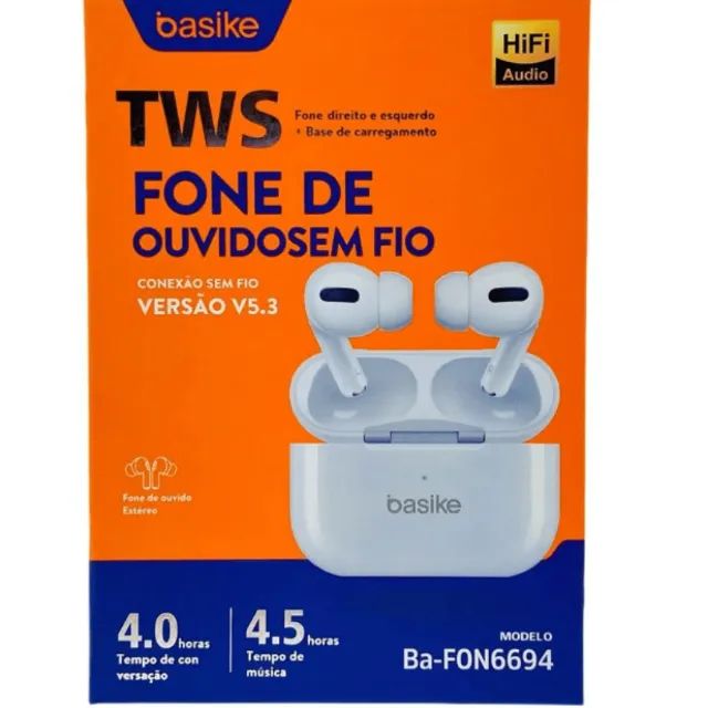 Fone Bluetooth Sem Fio Marca Basike