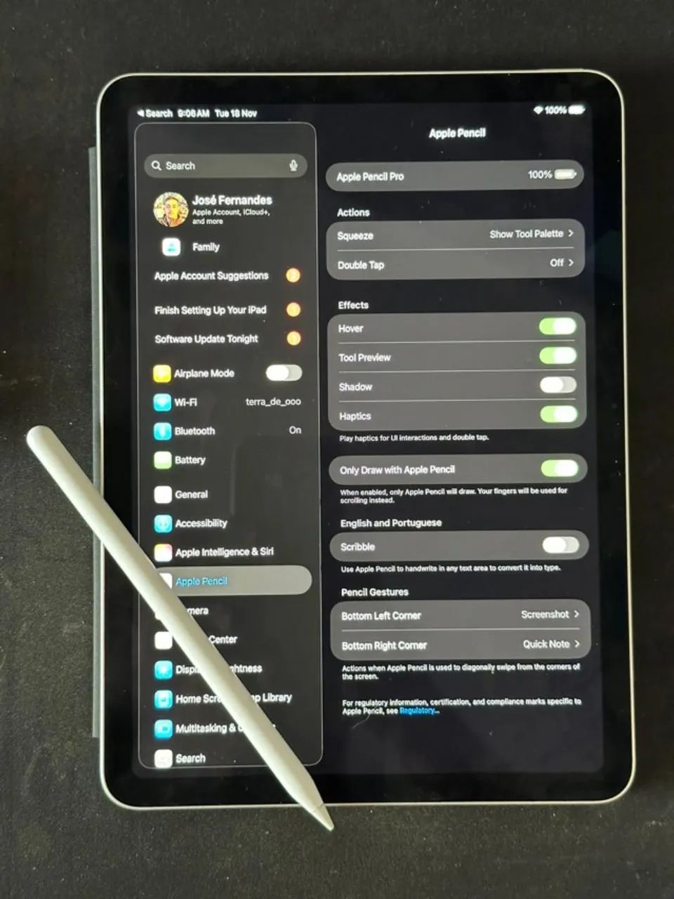 iPad 11 Air m2 256 + Apple Pencil Pro (NOVO) - Tablets e E-Readers