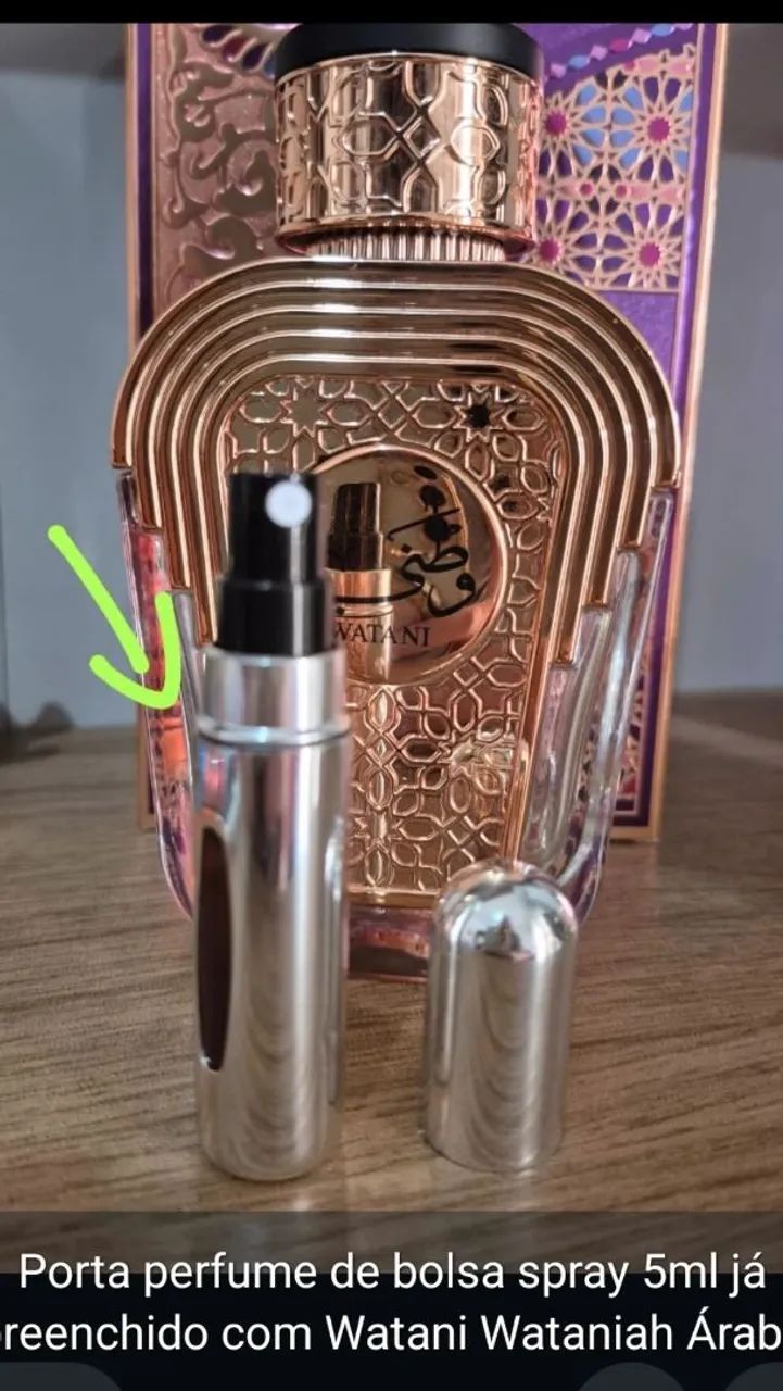  Porta Perfume spray 5ml + Perfume Árabe seguramente Original - Foto 2
