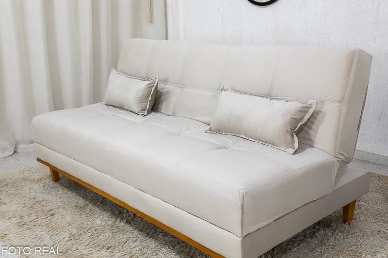 Sofá Cama Madrid larg. 1.80m Molas Bonnel Veludo- Entrega Rápida