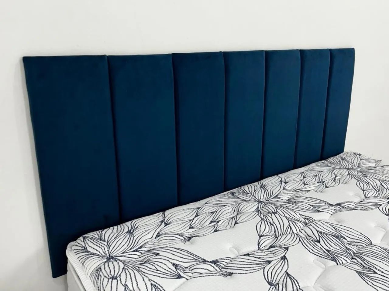 Cabeceira Painel Clean Casal - Azul Veludo l54