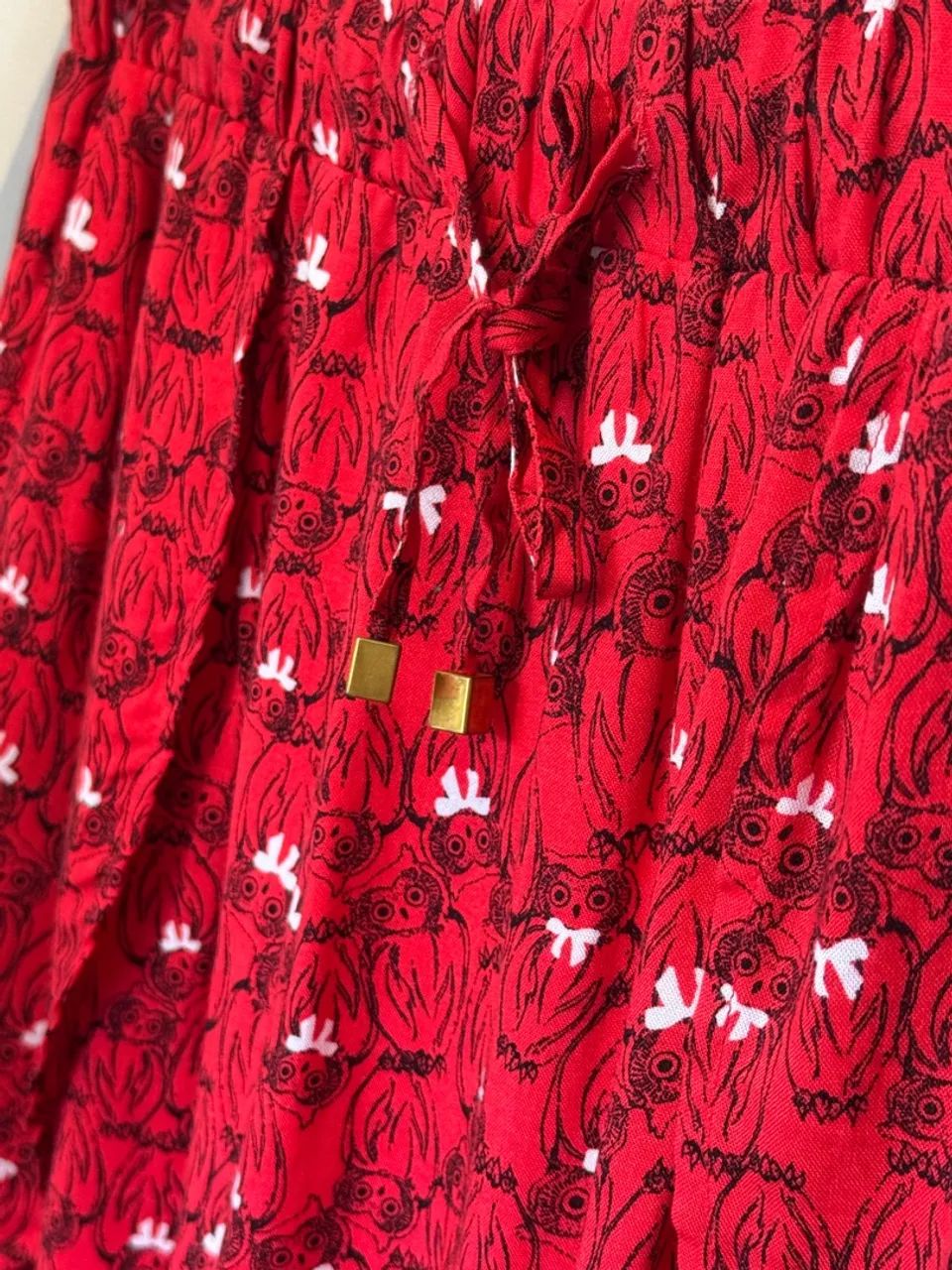 Saia (nova) vermelha estampada - Foto 2