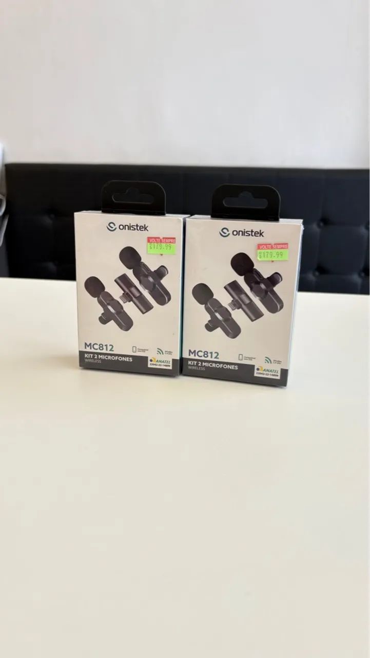 Lapela Kit 2 Microfones Onistek para Iphone Qualidade - Foto 4
