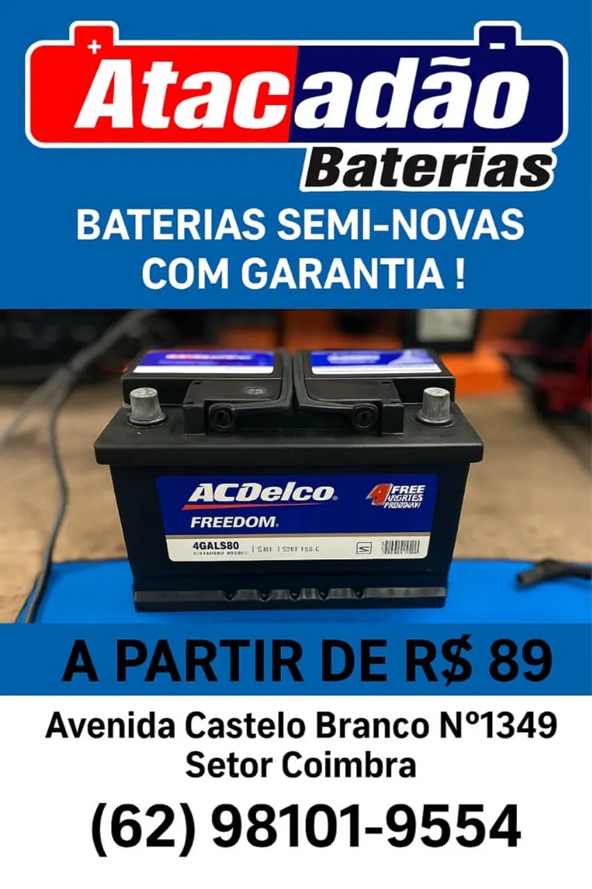 Baterias usadas seminovas com garantia