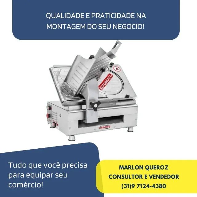Fatiadora de Frios Inox Bermar Automática Nova