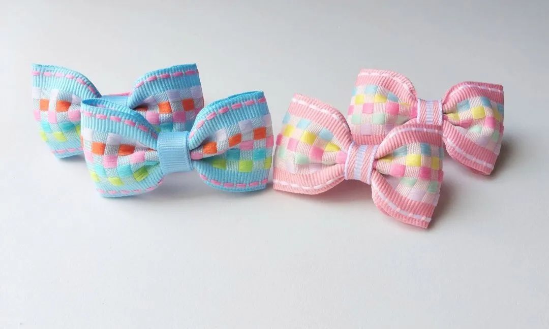 Laços de Cabelo xuxinha xadrez (2 pares)