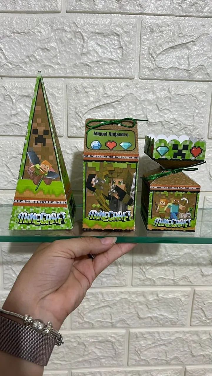 Sacola de presente Minecraft personalizada - Foto 4
