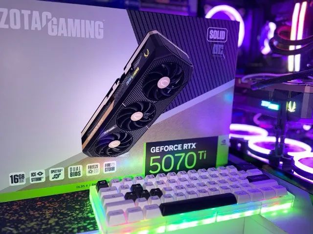 PLACA DE VÍDEO RTX 5070Ti Zotac Solid OC - 16GB GDDR7 - 256 bits - Na caixa - lançamento  - Foto 2