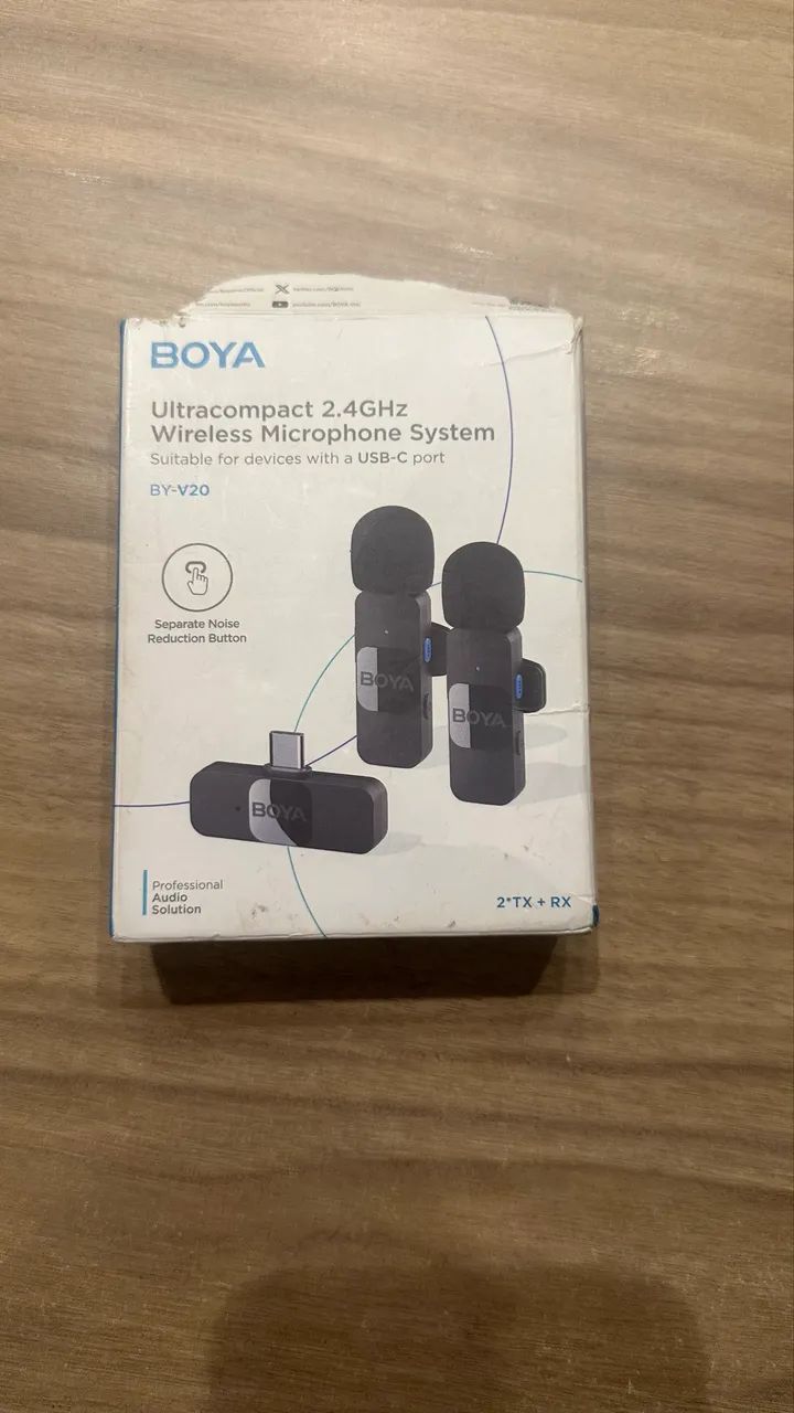 Microfone Lapela Boya 64617708124673122