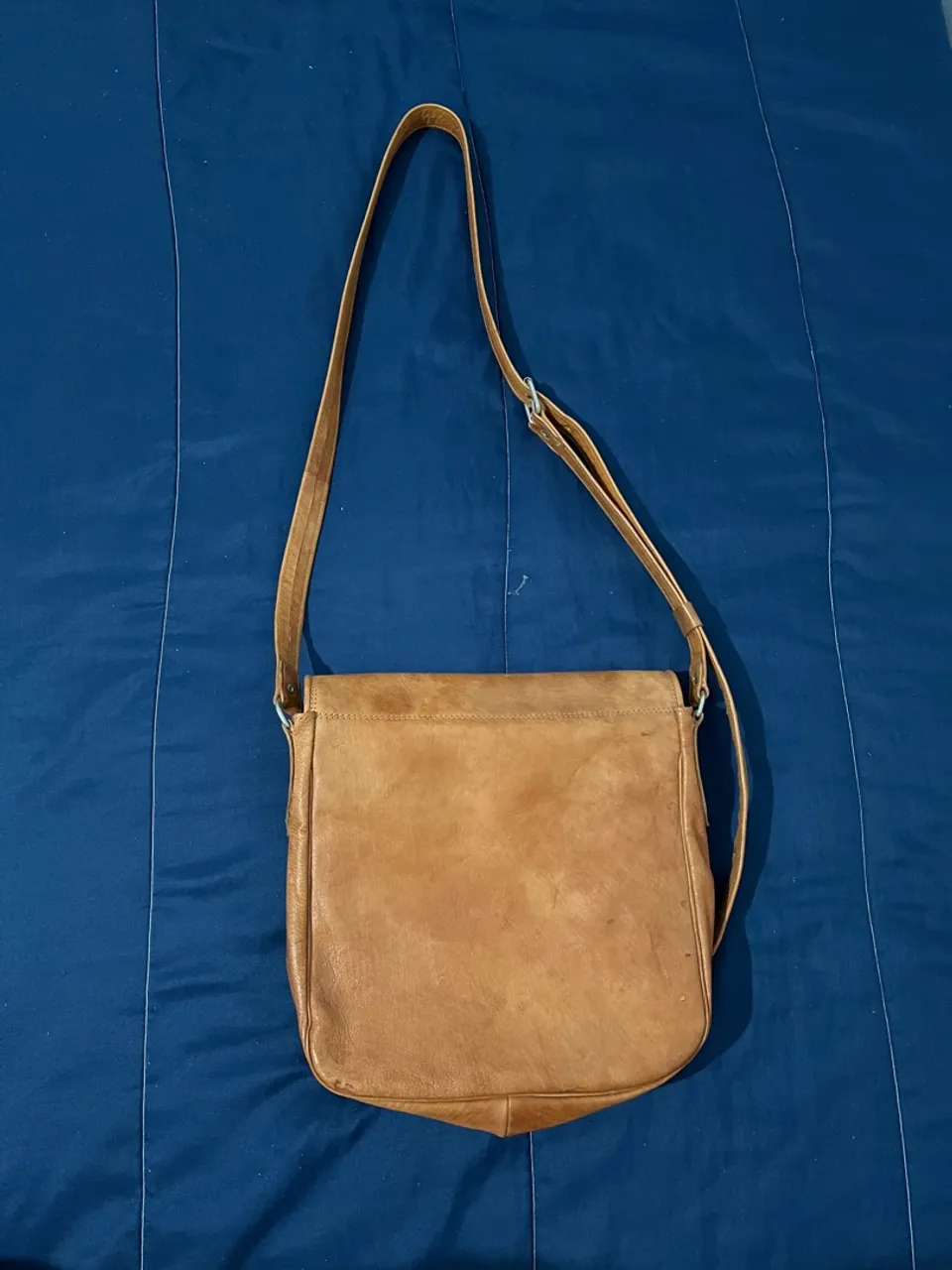 Bolsa transversal de couro vintage - unissex