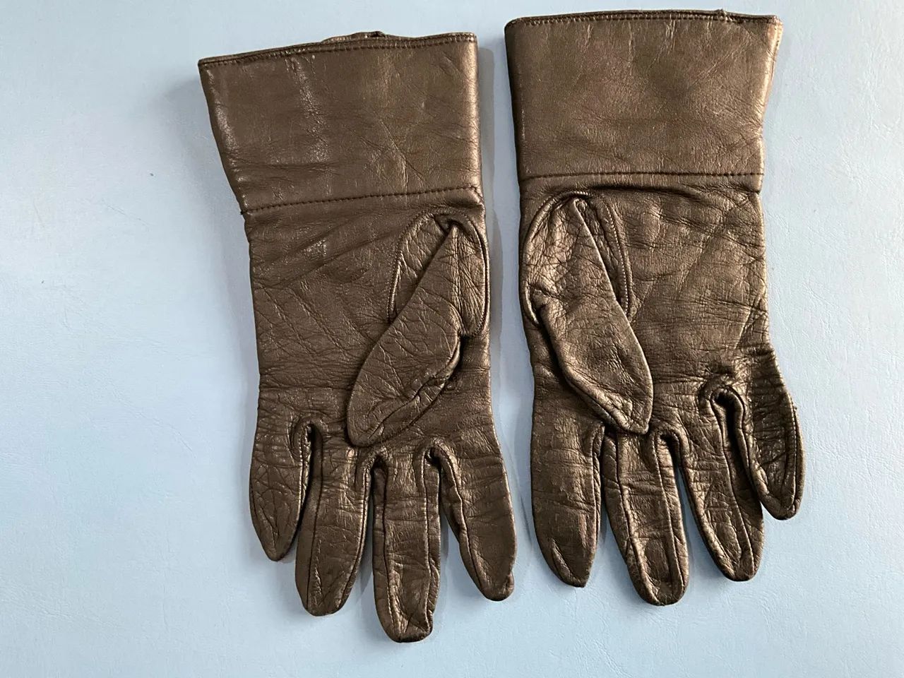 Luvas de couro  com zíper para motoqueira - Foto 3