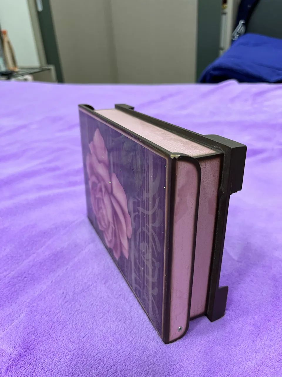 Caixa para joias rosa e marrom - artesanal  - Foto 3