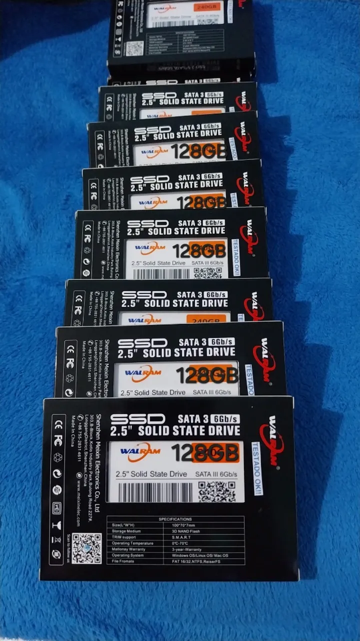 SSD Walram * 128GB Com WIN 10 Grátis 03X Sem Juros PIX 179,99.