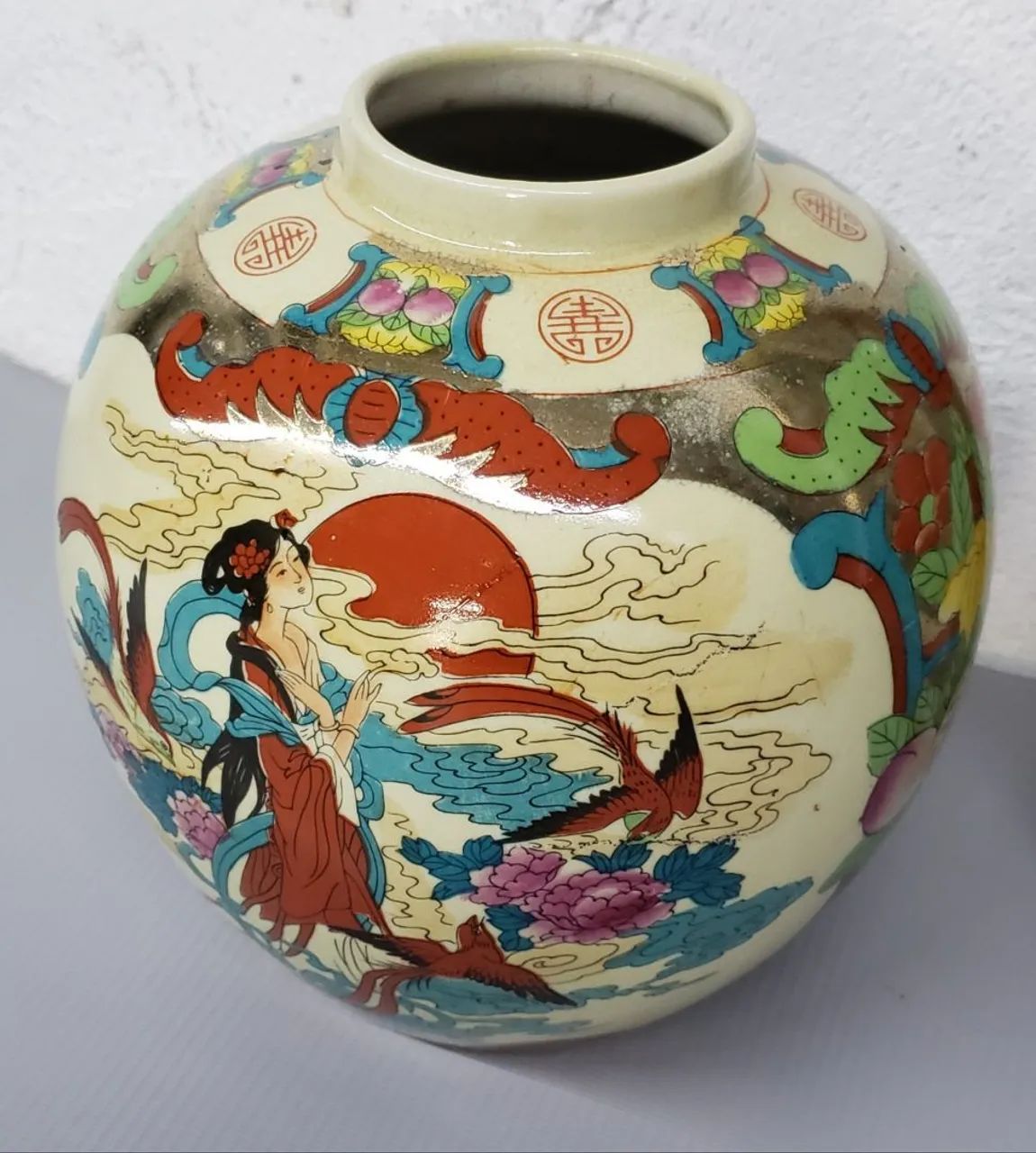 Vaso de porcelana chinês e quadro  - Foto 3