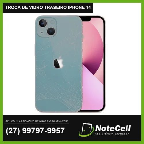 Troca de Vidro Traseiro iPhone 14 - Garantia de 3 Meses!!!