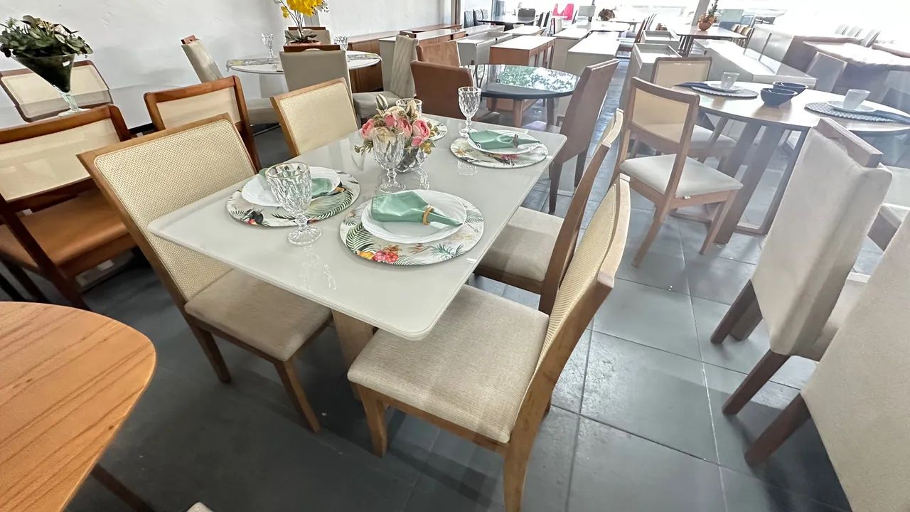 Mesa de Jantar Elegante para 4 Pessoas de madeira  - Foto 3
