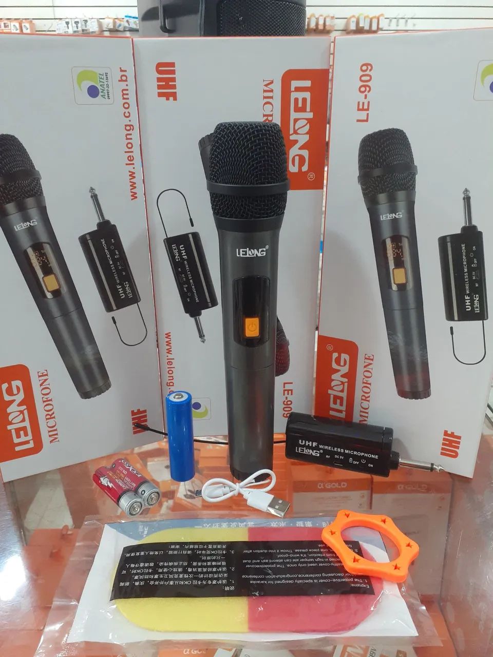 Microfone Sem Fio Lelong LE-909 UHF - Foto 3