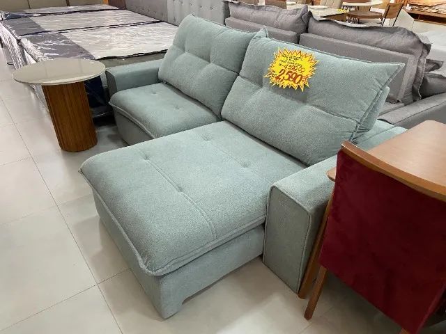 Sofá Retrátil Reclinável com Molas Ensacadas e Revestimento Bouclé, Para Máximo Conforto