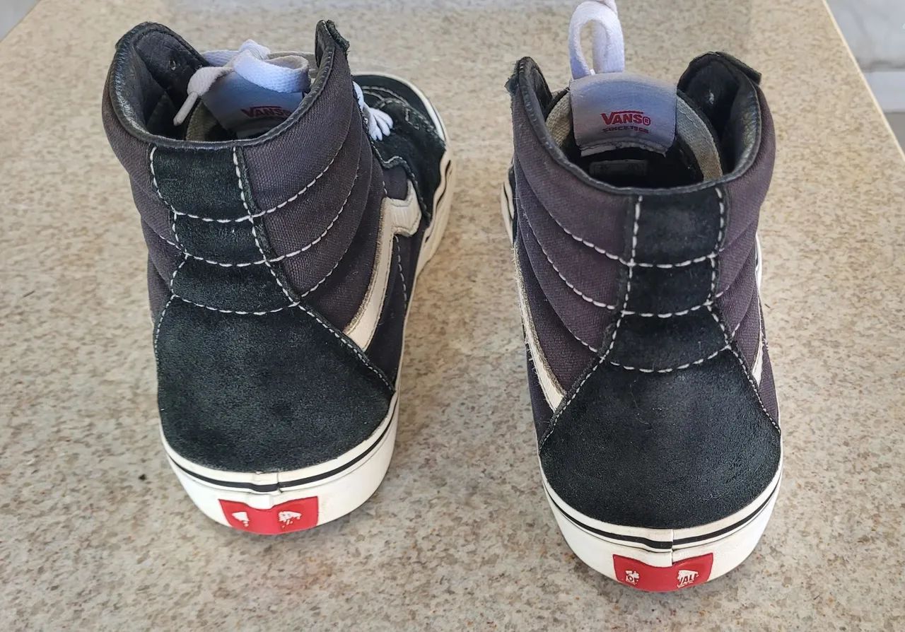 Tênis Vans Sk8-Hi Black White - Foto 2