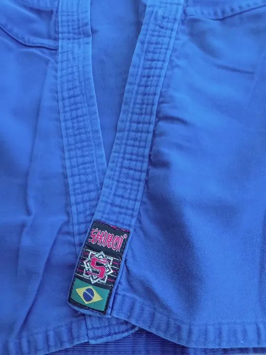 Blusa do Kimono Azul Unissex - Tamanho M1 infantil - Foto 2
