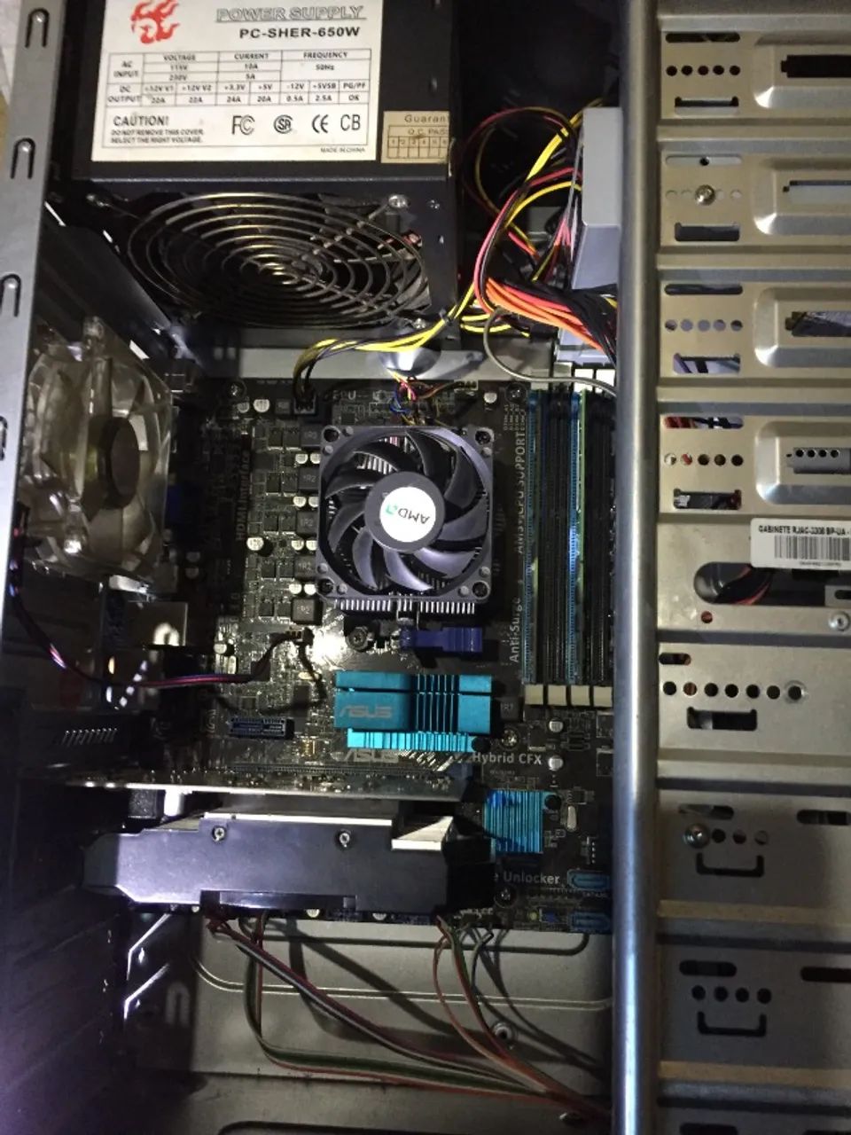Kit Gamer Placa Mãe Asus Amd Am3+ M5a78l+ 8gbs ram ddr3 +1030 gt @gbs + Fx 4300 +hd 500gbs