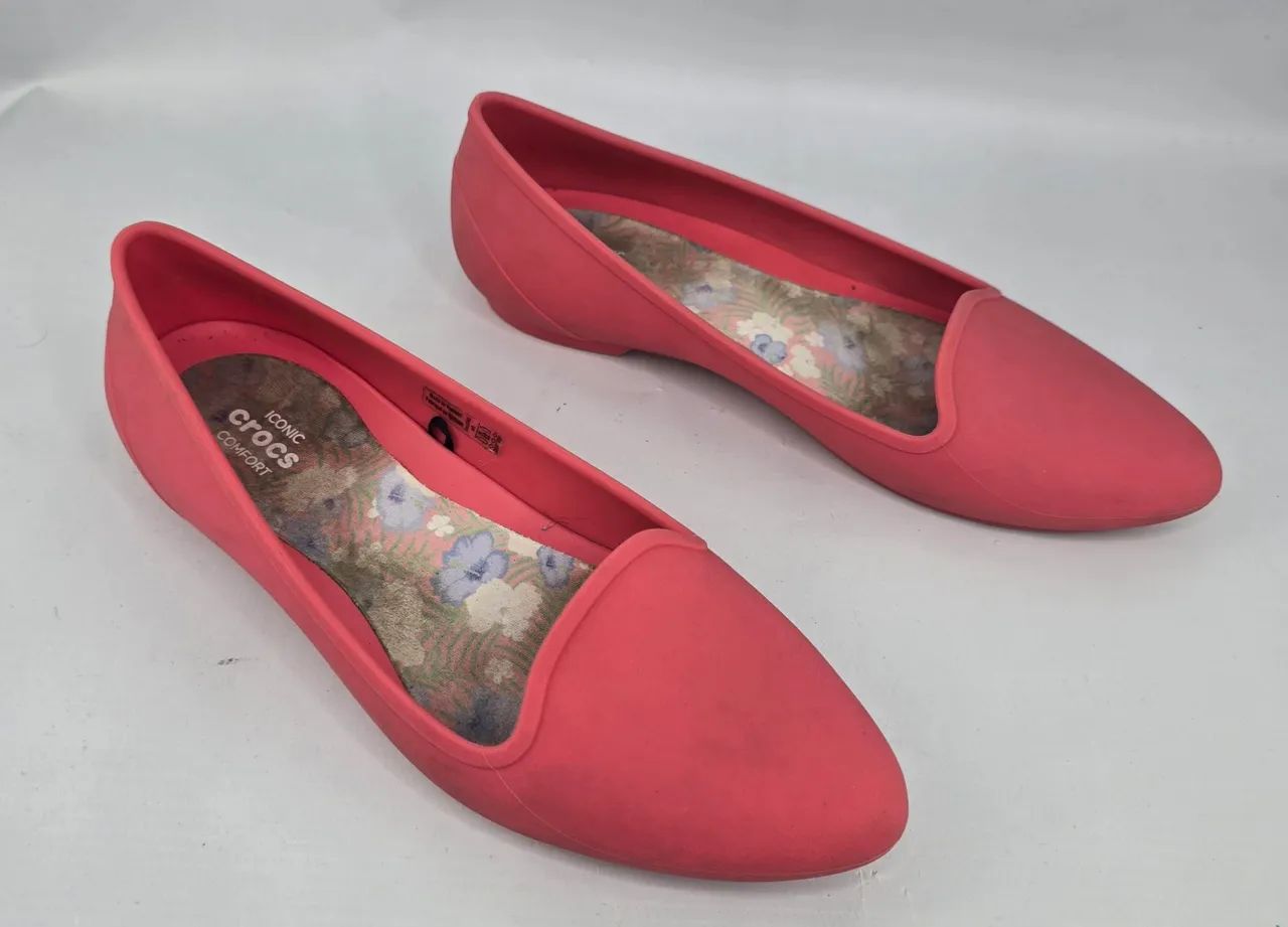Sapatilha feminina rosa 35 marca crocs original  - Foto 5