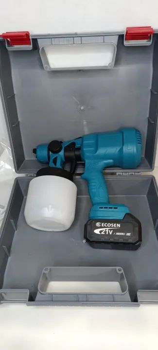 Pistola de pintura a bateria 21v + maleta - Foto 3