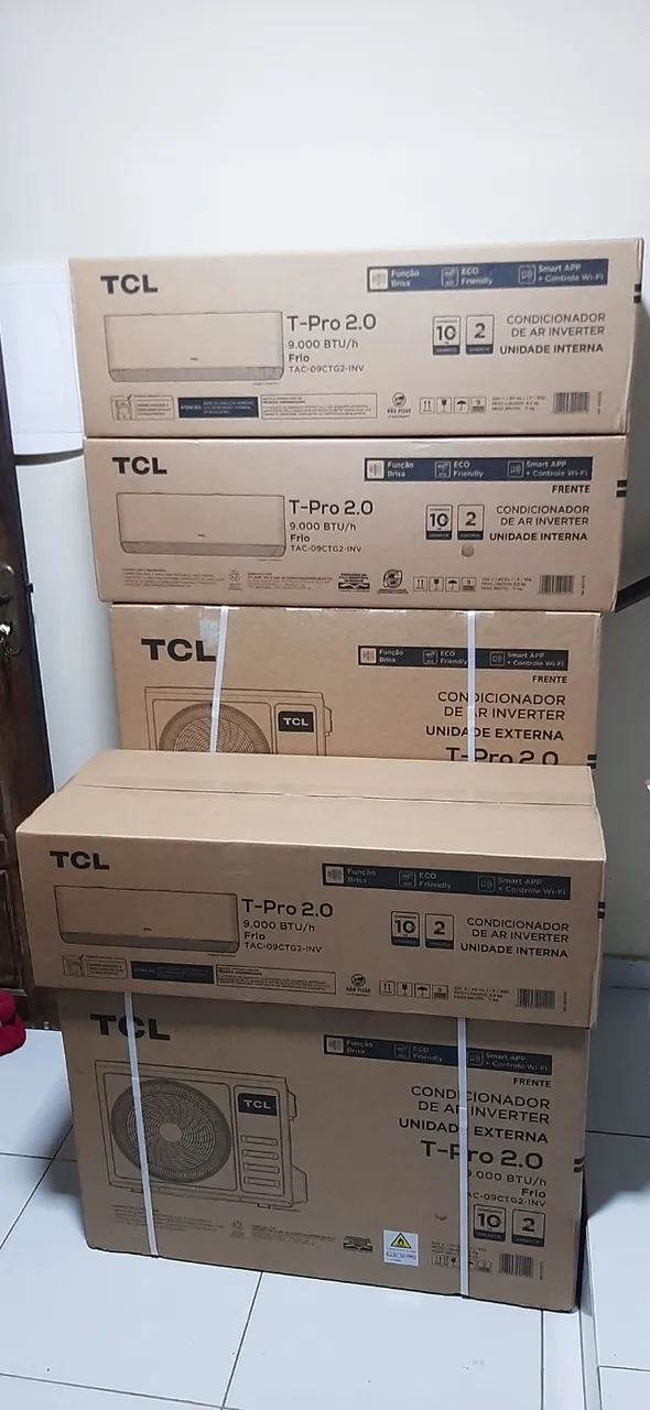 Ar condicionado ja instalado TCL inverter 9mil btus