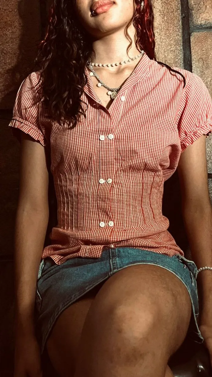 camisa xadrez feminina