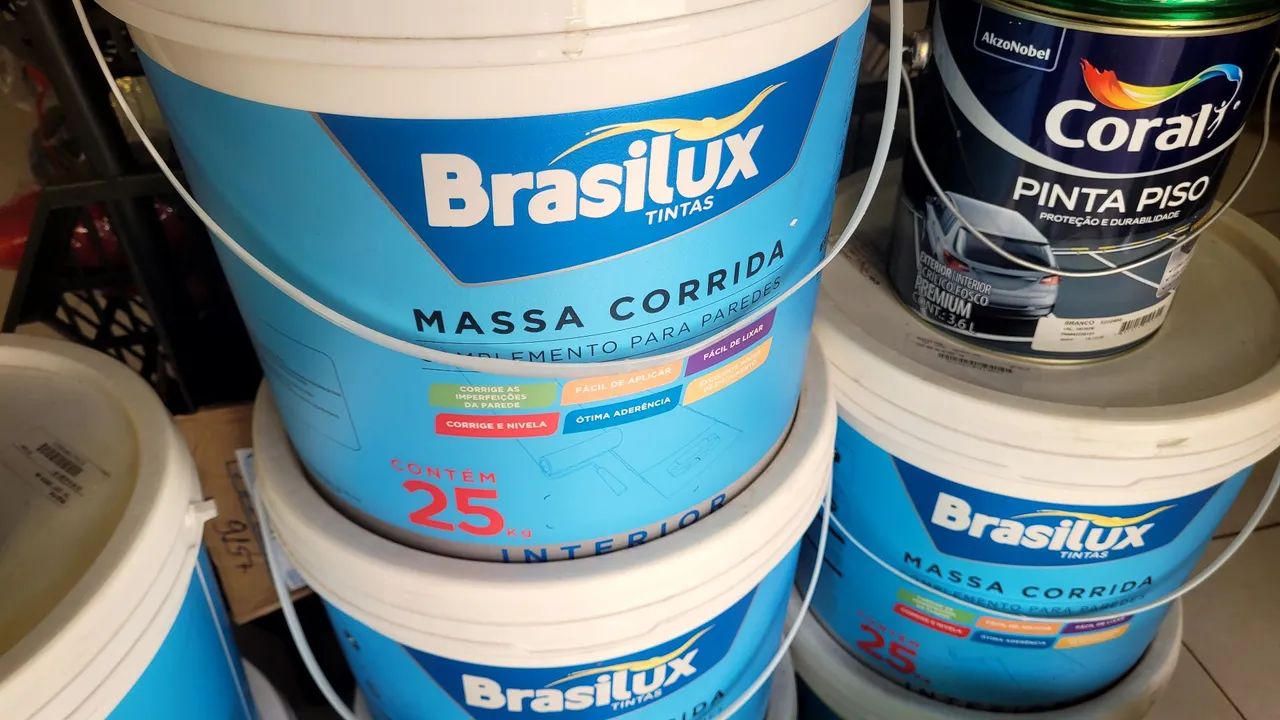 Massa Corrida Brasilux para Paredes - 25kg