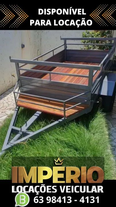 Carretinha disponível para locação