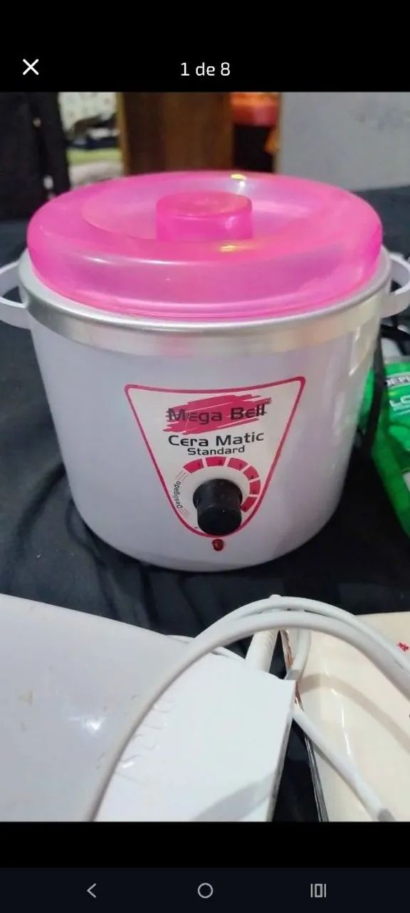 Panela aquecedora de cera e aquecedor de cera rolon + material pra depilação com cera quen