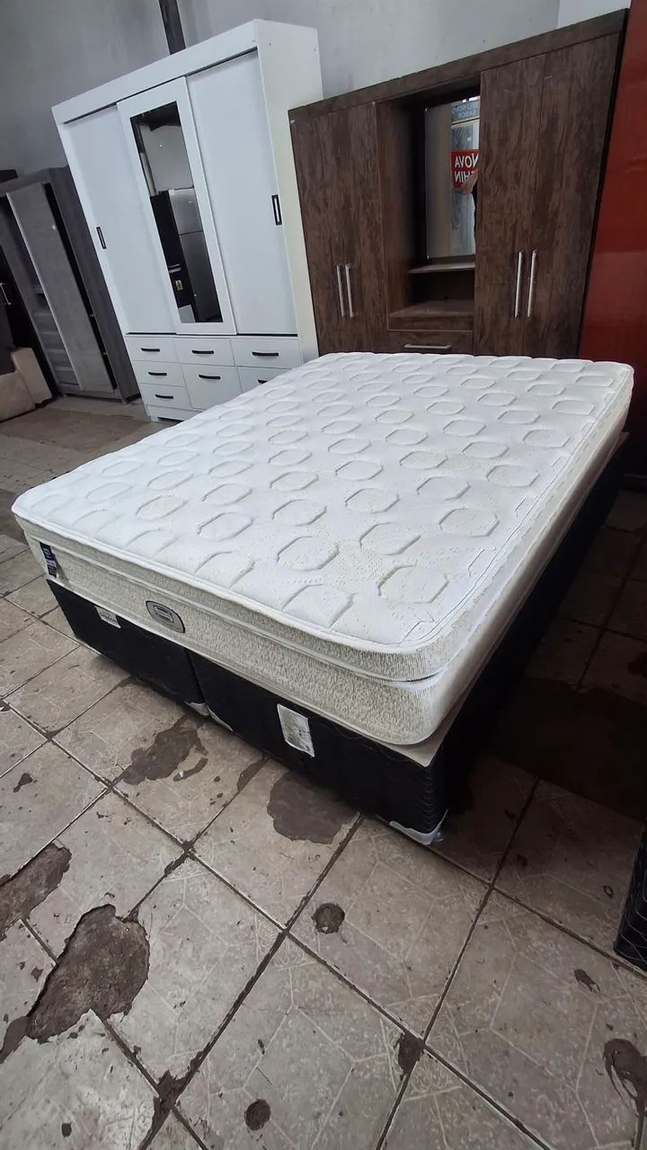 CAMA BOX QUEEN SIMMONS BAMBOO SEMI-NOVA - Foto 3