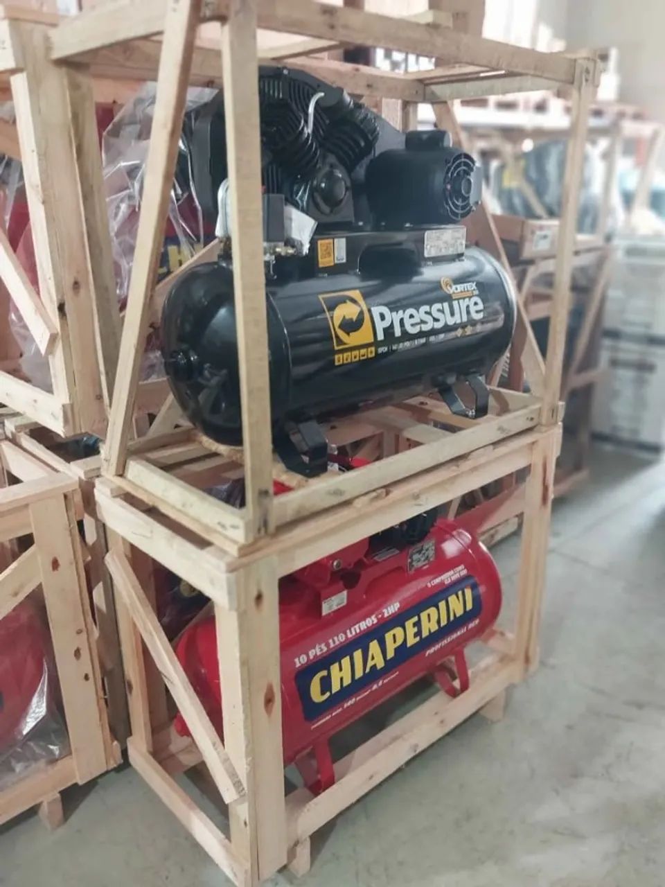 Compressor de Ar 110 Litros 140psi Motor 2Hp Chiaperini e Pressure - Foto 3