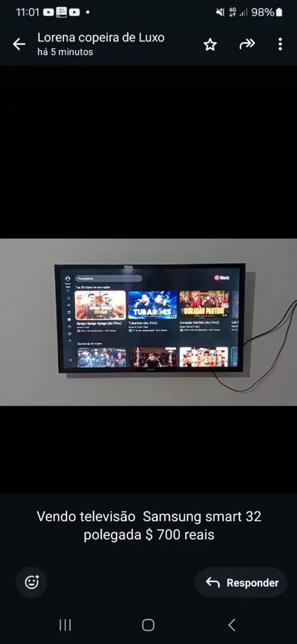 Televisão Samsung Smart 32 polegadas