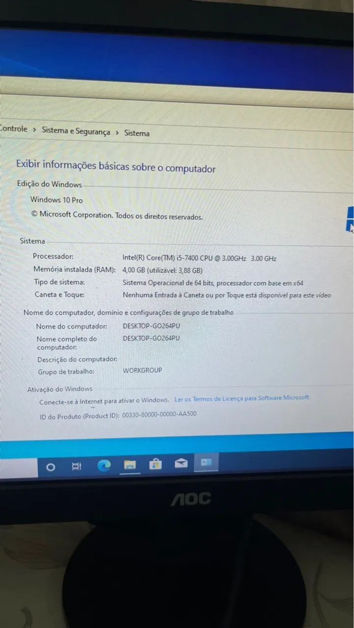 Computador completo DDR4 7 geração Corei5 4GB de memória RAM, SSD 240GB  - Foto 5