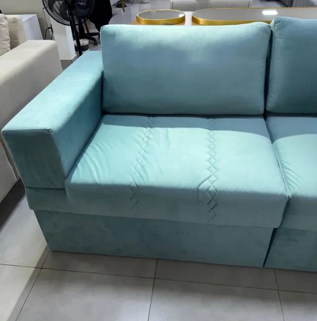 Sofá Otto 2,07m Veludo Nobre com Almofada NOVO, DE FÁBRICA! - Foto 2