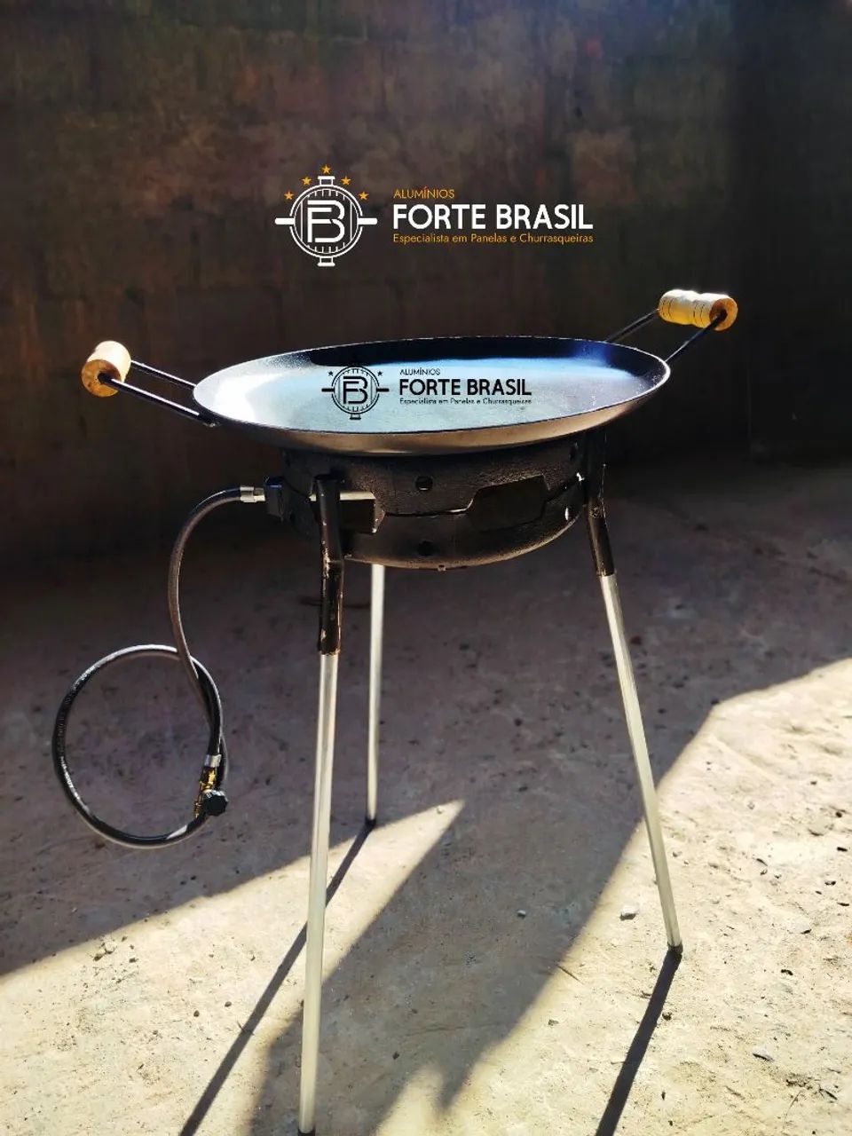 Disco / tacho de arado de ferro + base a gás  - Foto 4