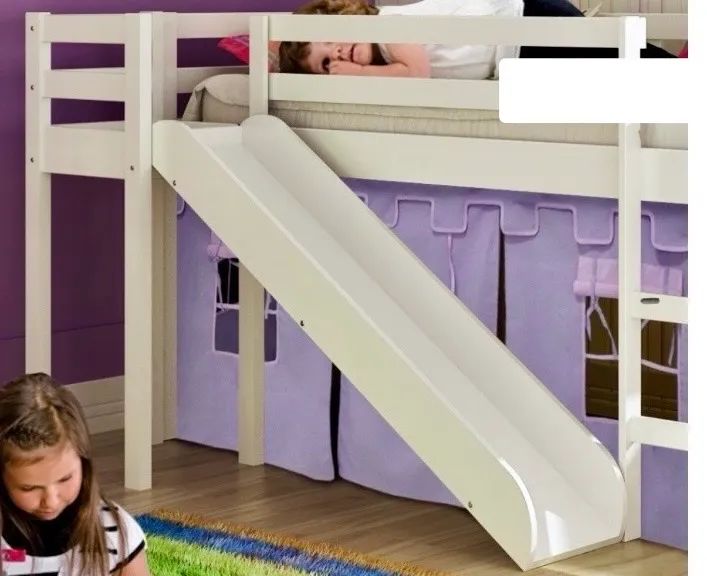 Cama Treliche Infantil com Cortinas, colchoes, telhado e escorregador - Foto 3