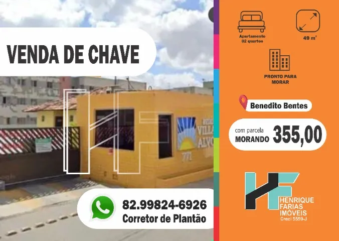 VENDA DE CHAVE - 100 MIL - BENEDITO BENTES