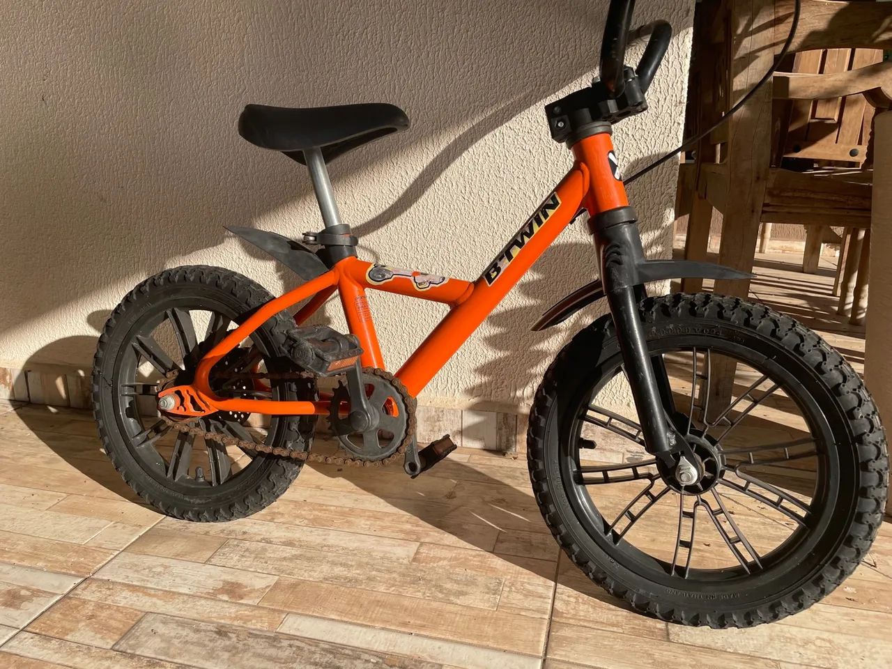 Bicicleta Infantil Aro 14 Laranja - Btwin - Foto 3