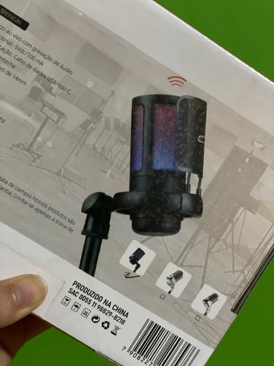 Microfone para Gravação de Áudio Profissional