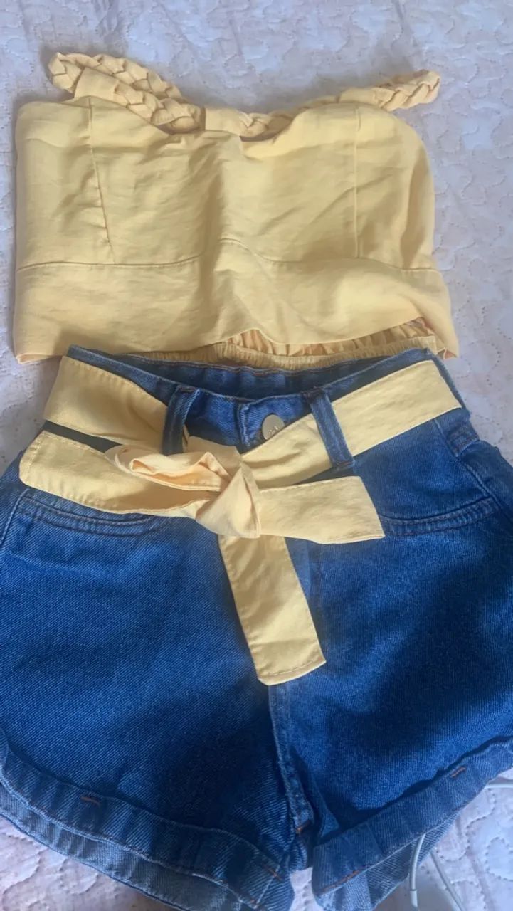 Conjunto cropped e calça rosa - Foto 3