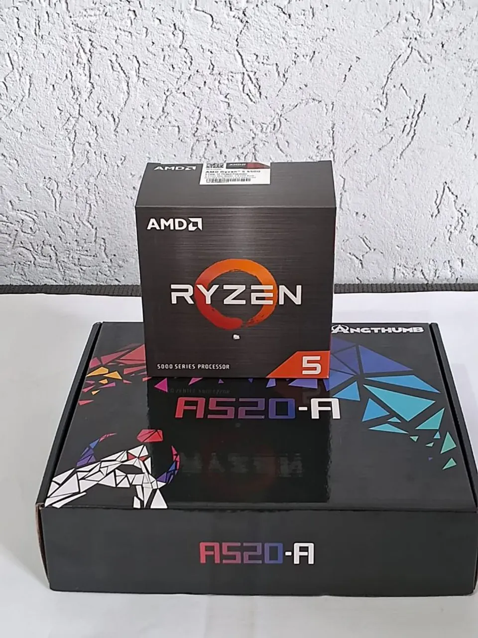 Processador AMD Ryzen 5 + Placa Mãe A520-A